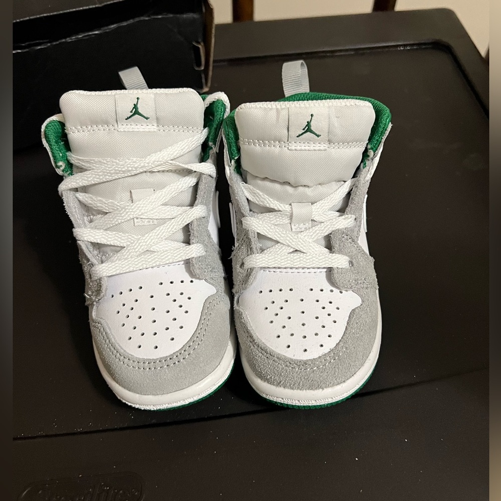 Nike Jordan 1  Toddler Grey/Pine Green